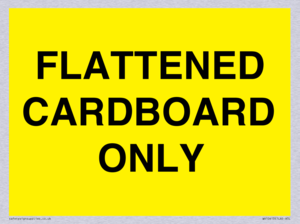 FLATTENED CARDBOARD ONLY